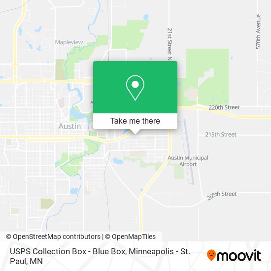 USPS Collection Box - Blue Box map