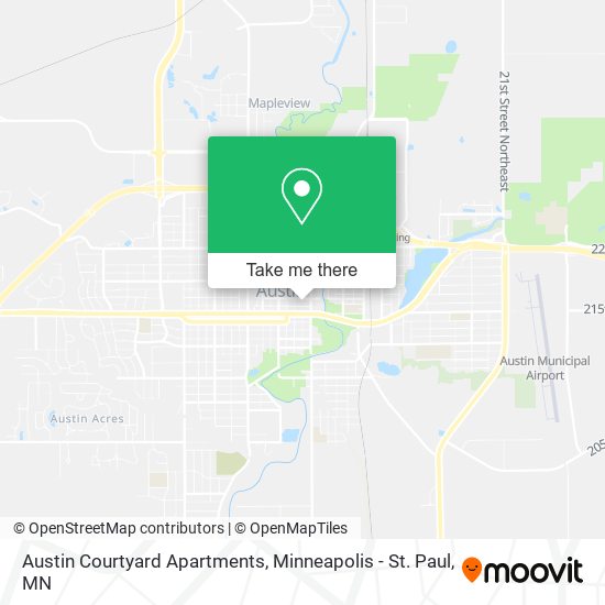 Mapa de Austin Courtyard Apartments
