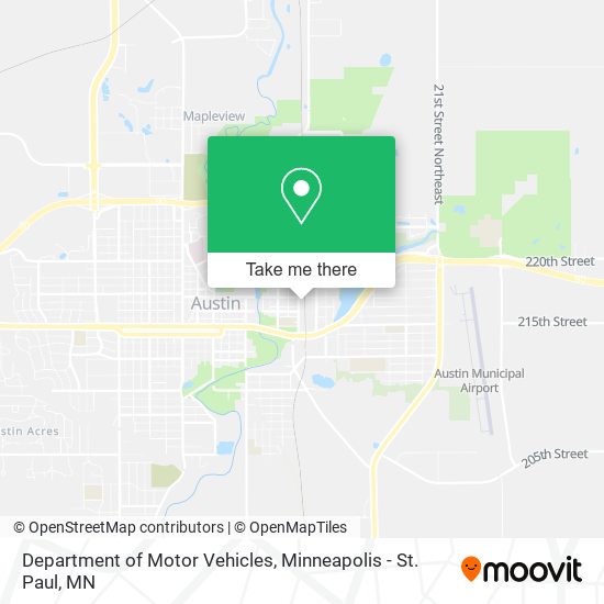 Department of Motor Vehicles map
