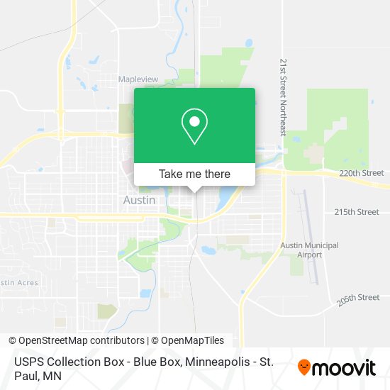 USPS Collection Box - Blue Box map
