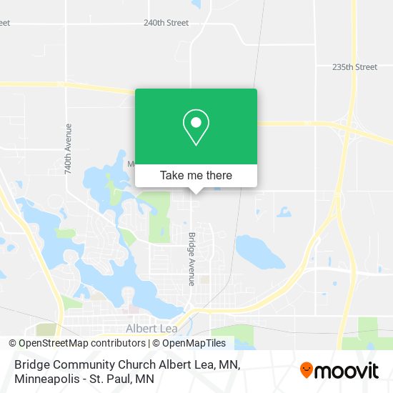 Mapa de Bridge Community Church Albert Lea, MN