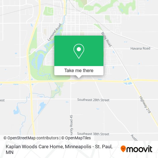 Kaplan Woods Care Home map