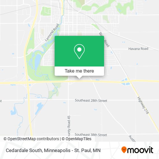 Cedardale South map
