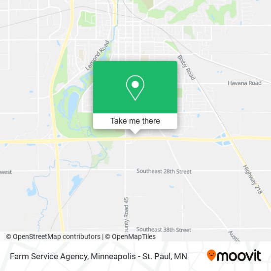 Mapa de Farm Service Agency