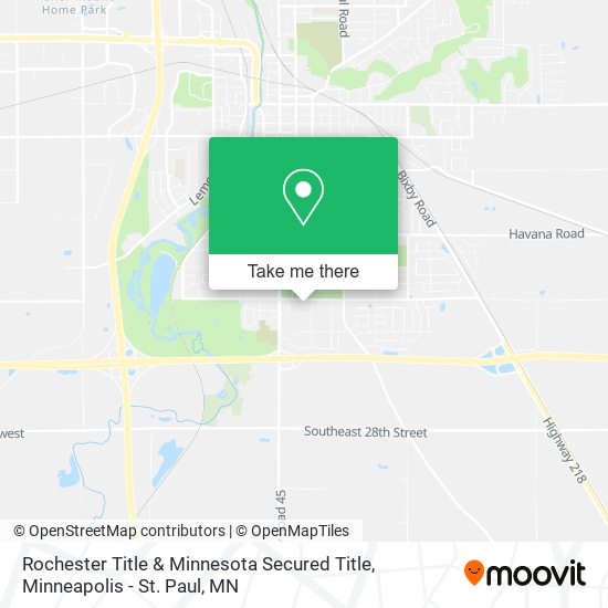 Rochester Title & Minnesota Secured Title map