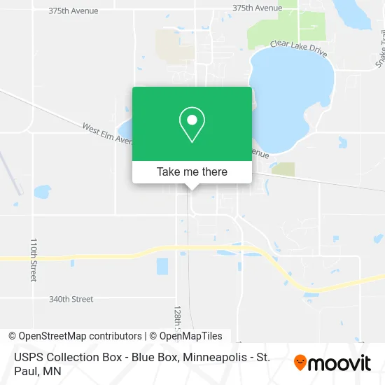 USPS Collection Box - Blue Box map