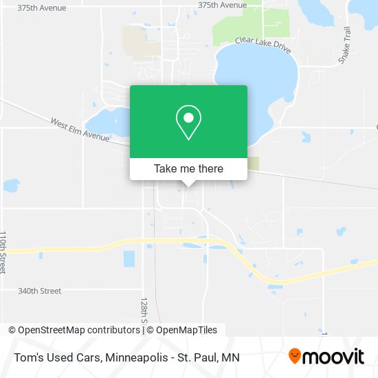 Tom's Used Cars map