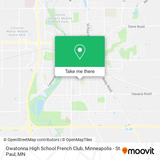 Mapa de Owatonna High School French Club