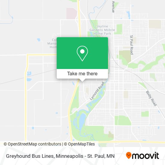 Mapa de Greyhound Bus Lines