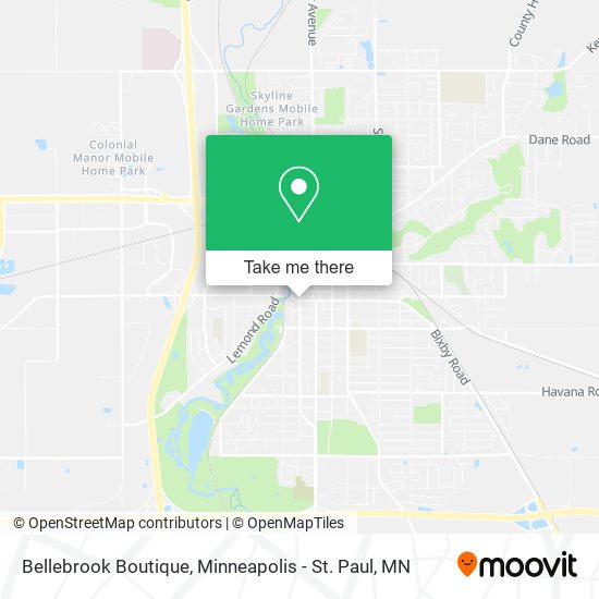 Mapa de Bellebrook Boutique