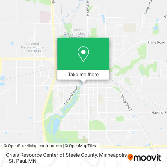 Crisis Resource Center of Steele County map
