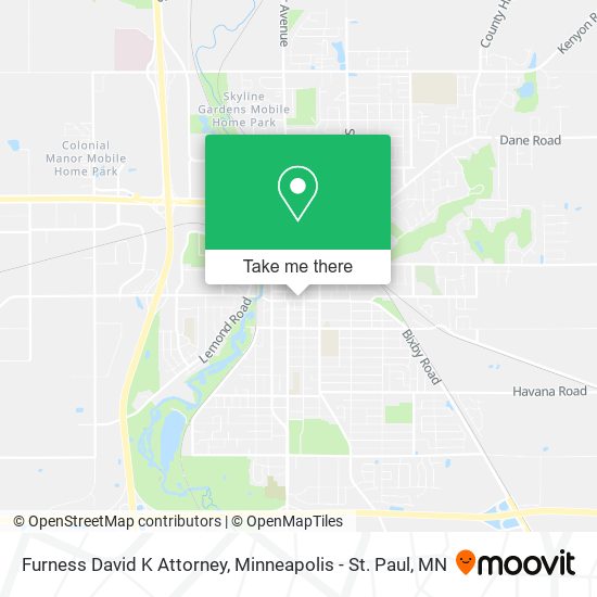 Furness David K Attorney map