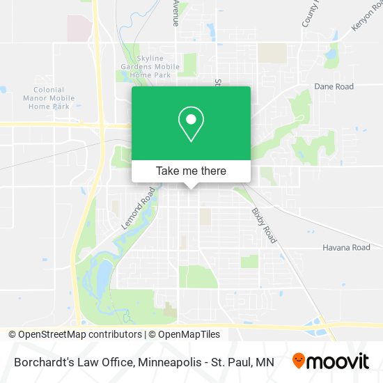 Mapa de Borchardt's Law Office