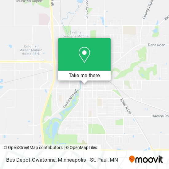 Mapa de Bus Depot-Owatonna