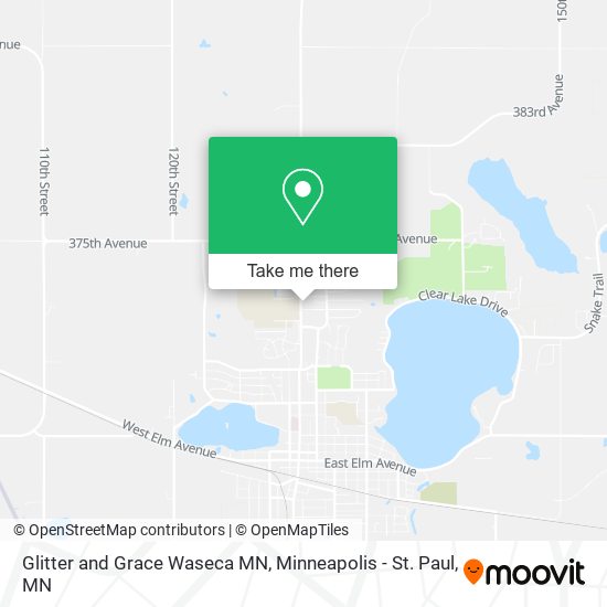 Glitter and Grace Waseca MN map