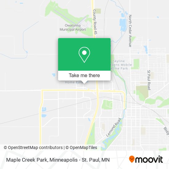 Maple Creek Park map
