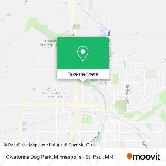 Owatonna Dog Park map