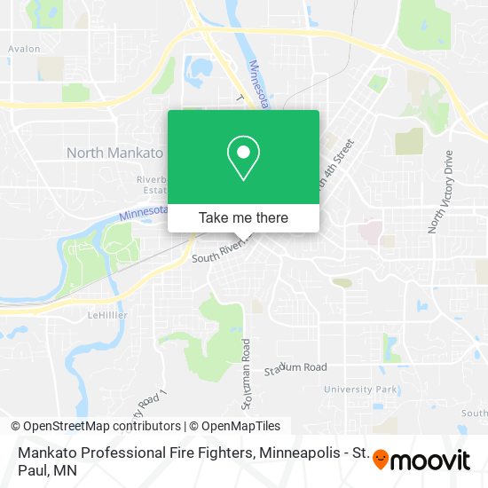 Mankato Professional Fire Fighters map