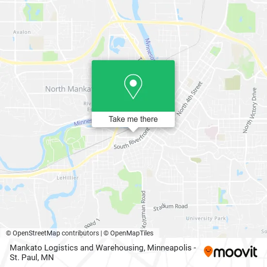 Mankato Logistics and Warehousing map