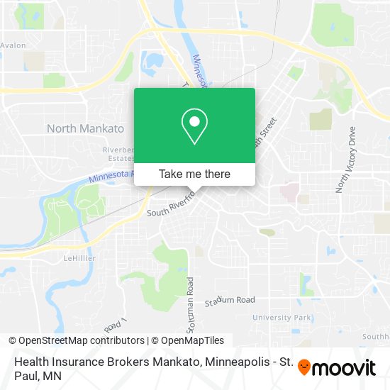 Mapa de Health Insurance Brokers Mankato