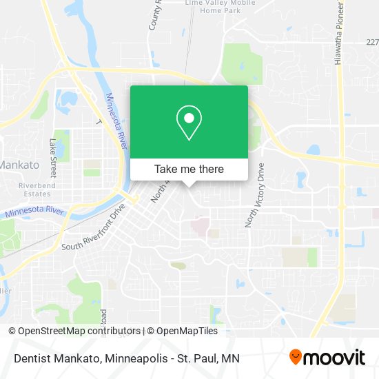 Dentist Mankato map