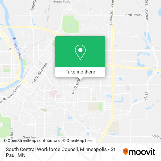 South Central Workforce Council map
