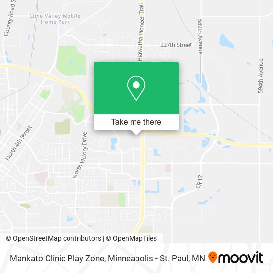 Mankato Clinic Play Zone map