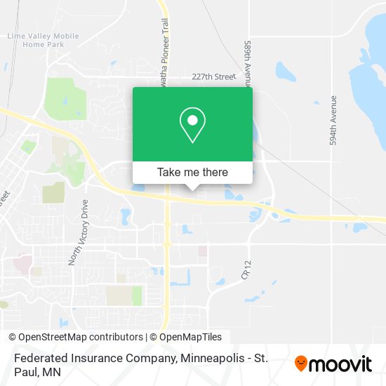 Mapa de Federated Insurance Company