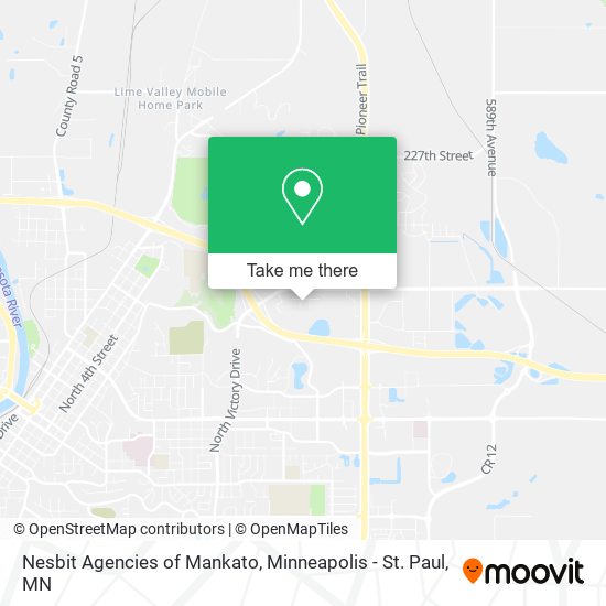 Nesbit Agencies of Mankato map