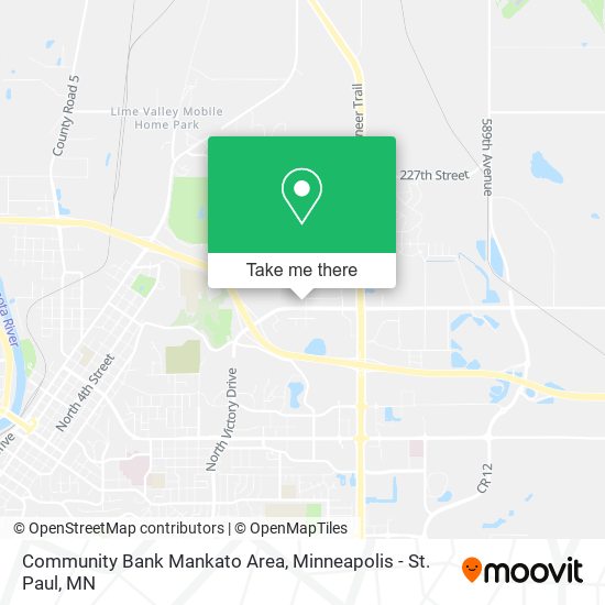 Mapa de Community Bank Mankato Area
