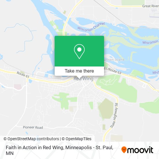 Faith in Action in Red Wing map
