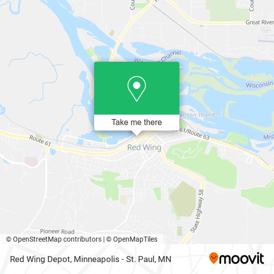 Red Wing Depot map