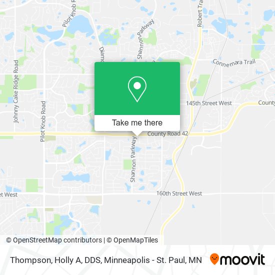 Thompson, Holly A, DDS map