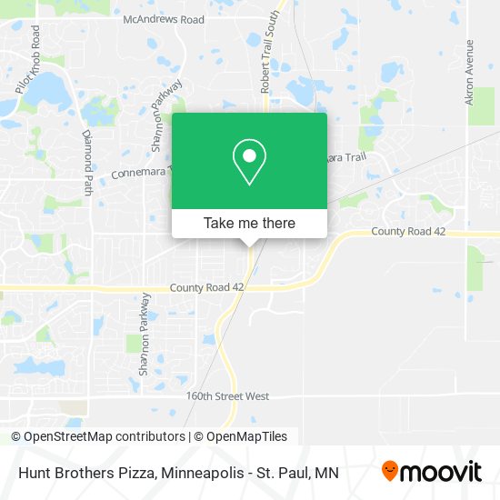 Hunt Brothers Pizza map