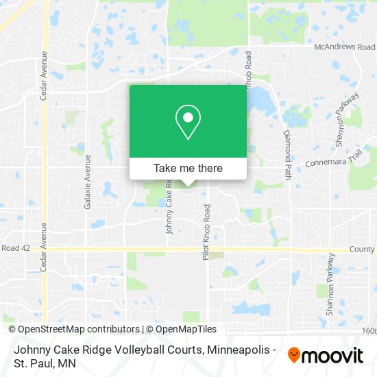 Johnny Cake Ridge Volleyball Courts map