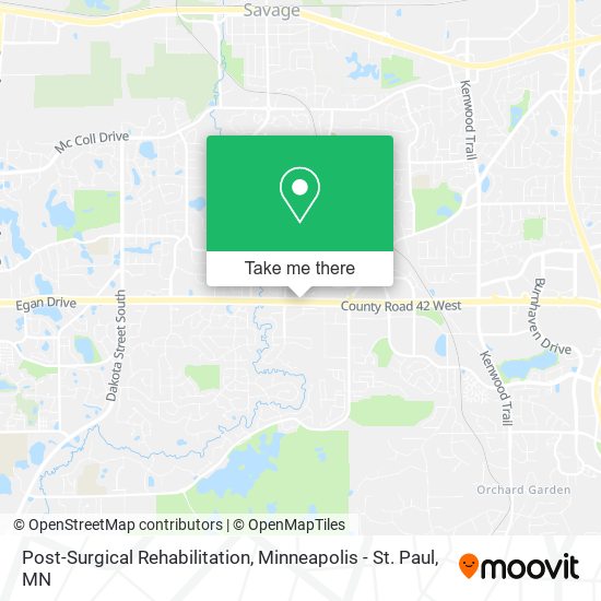 Post-Surgical Rehabilitation map