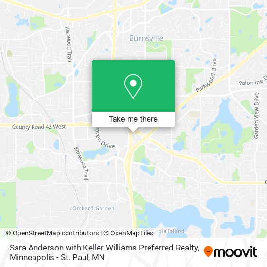 Sara Anderson with Keller Williams Preferred Realty map