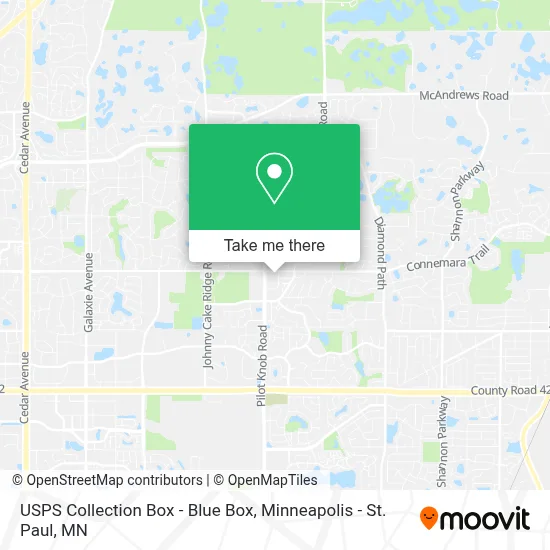 USPS Collection Box - Blue Box map