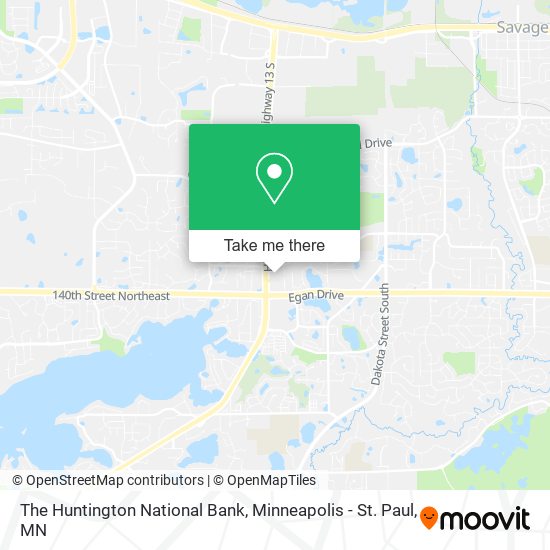 The Huntington National Bank map