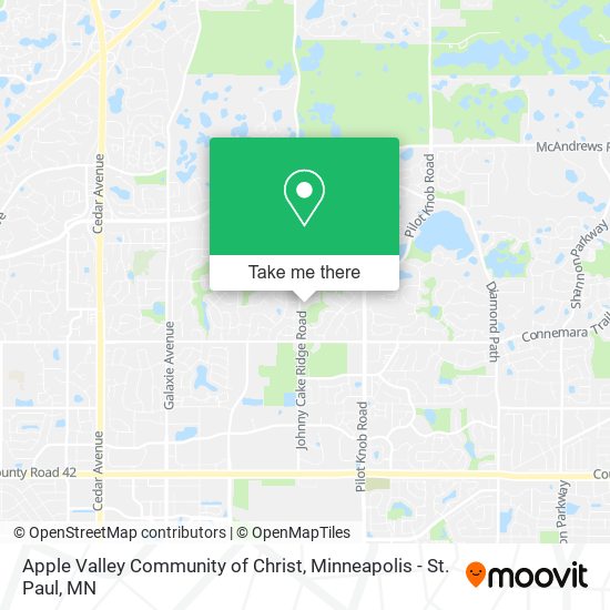 Apple Valley Community of Christ map