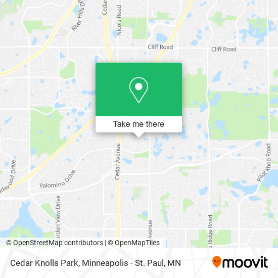 Cedar Knolls Park map
