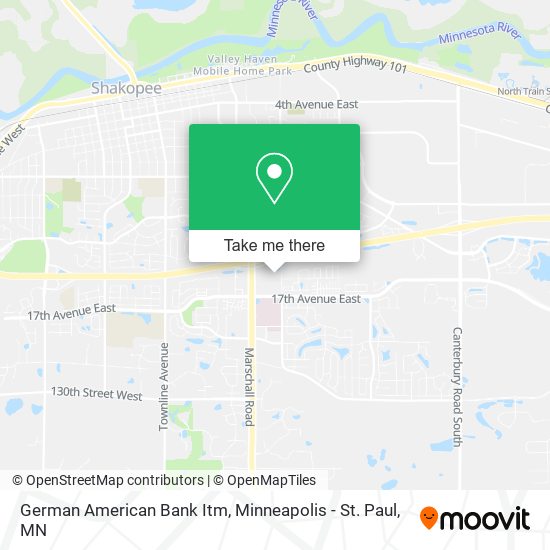 Mapa de German American Bank Itm