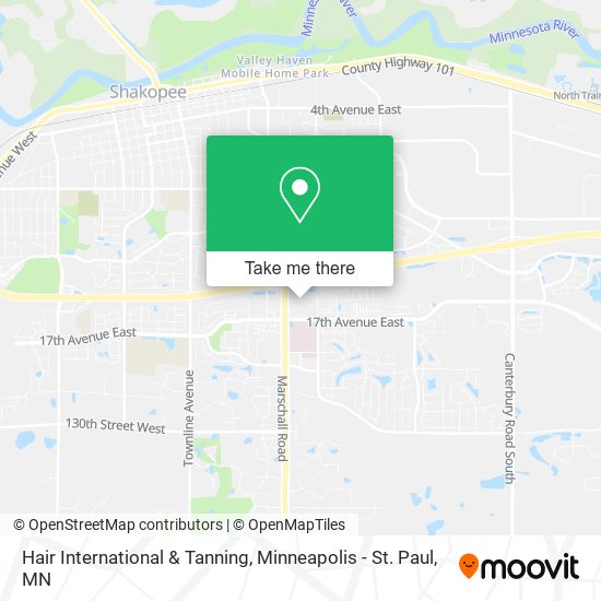 Mapa de Hair International & Tanning