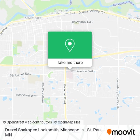 Drexel Shakopee Locksmith map