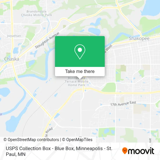 USPS Collection Box - Blue Box map