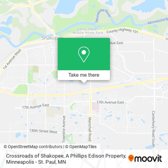 Mapa de Crossroads of Shakopee, A Phillips Edison Property