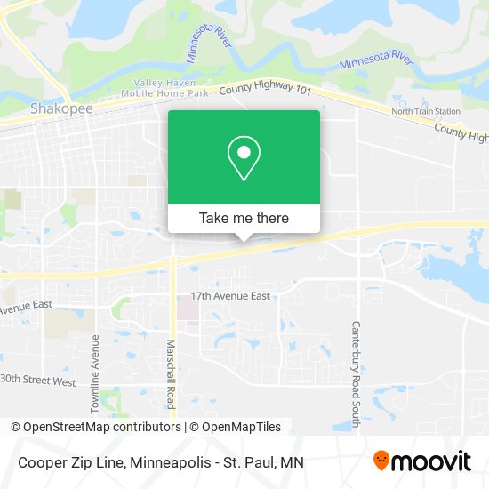 Cooper Zip Line map