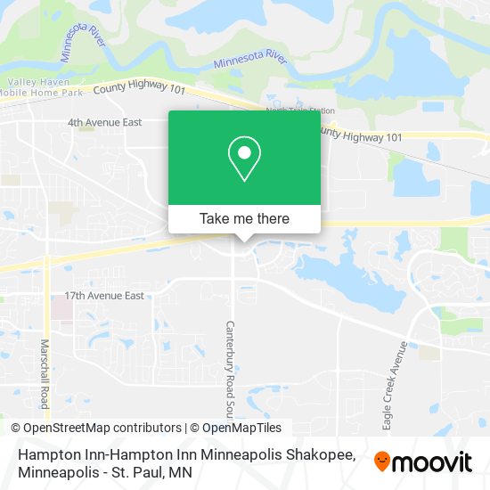 Mapa de Hampton Inn-Hampton Inn Minneapolis Shakopee