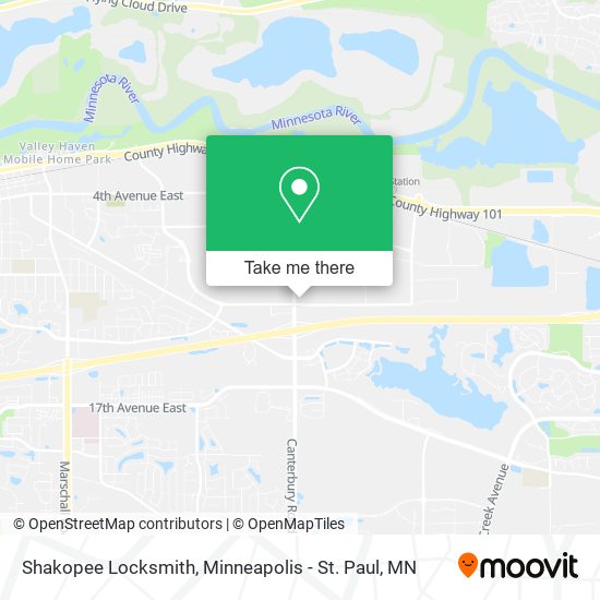Mapa de Shakopee Locksmith