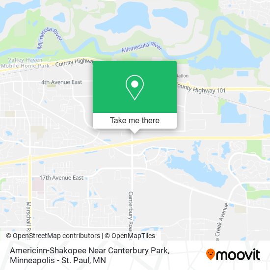 Americinn-Shakopee Near Canterbury Park map